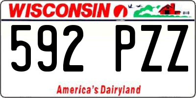 WI license plate 592PZZ