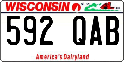 WI license plate 592QAB