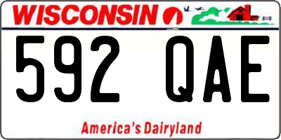 WI license plate 592QAE