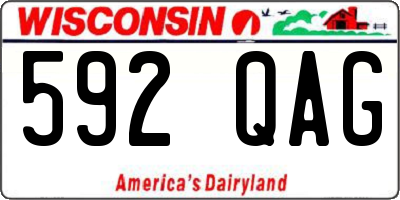 WI license plate 592QAG