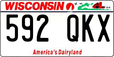 WI license plate 592QKX