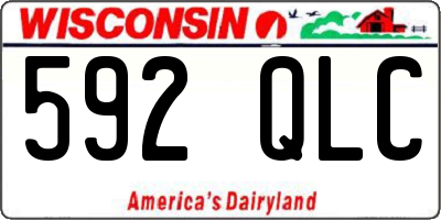 WI license plate 592QLC