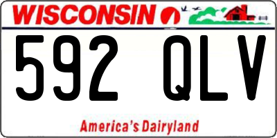 WI license plate 592QLV
