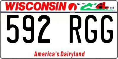 WI license plate 592RGG