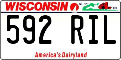 WI license plate 592RIL