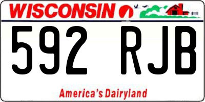 WI license plate 592RJB