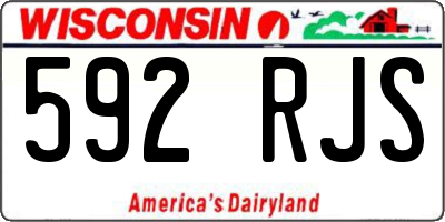 WI license plate 592RJS