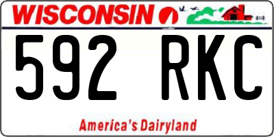WI license plate 592RKC