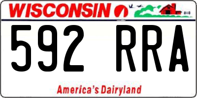 WI license plate 592RRA
