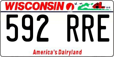 WI license plate 592RRE