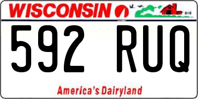 WI license plate 592RUQ