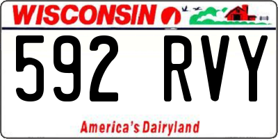 WI license plate 592RVY