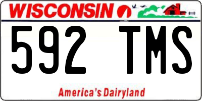 WI license plate 592TMS