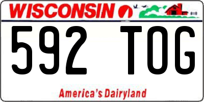 WI license plate 592TOG