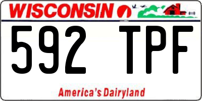 WI license plate 592TPF