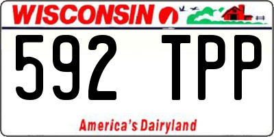 WI license plate 592TPP