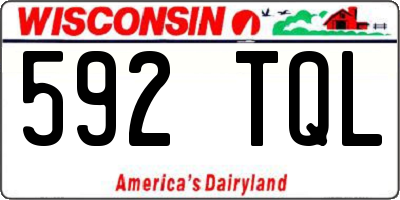 WI license plate 592TQL