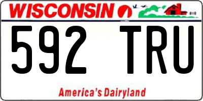WI license plate 592TRU