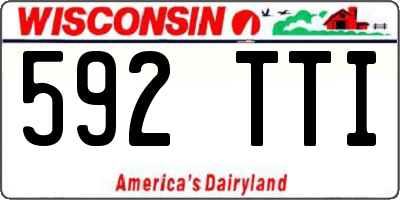 WI license plate 592TTI