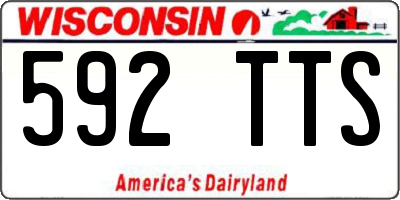 WI license plate 592TTS