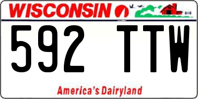WI license plate 592TTW