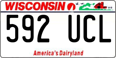 WI license plate 592UCL