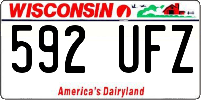 WI license plate 592UFZ