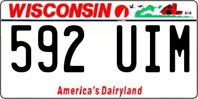 WI license plate 592UIM