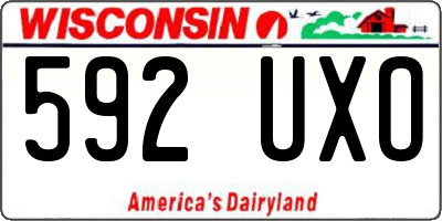 WI license plate 592UXO