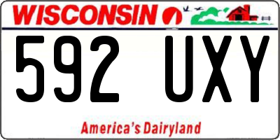 WI license plate 592UXY