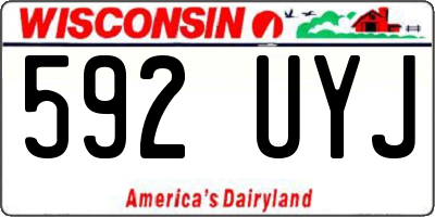 WI license plate 592UYJ