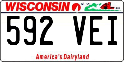 WI license plate 592VEI