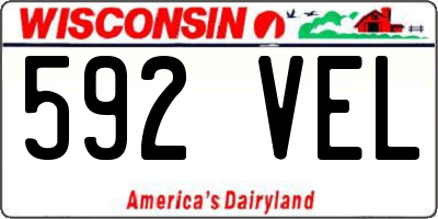 WI license plate 592VEL