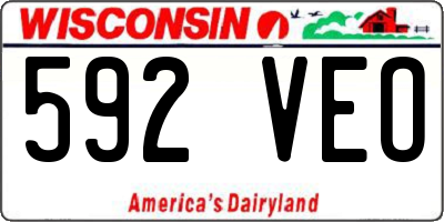 WI license plate 592VEO