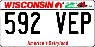 WI license plate 592VEP