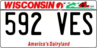WI license plate 592VES