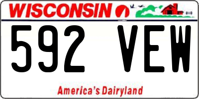WI license plate 592VEW