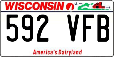 WI license plate 592VFB