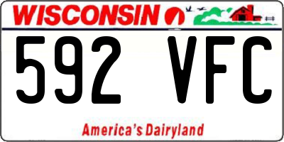 WI license plate 592VFC
