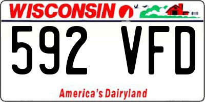 WI license plate 592VFD