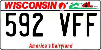 WI license plate 592VFF