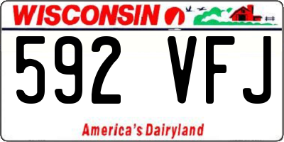 WI license plate 592VFJ