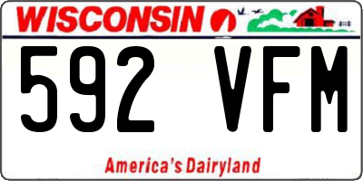 WI license plate 592VFM
