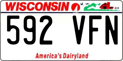 WI license plate 592VFN
