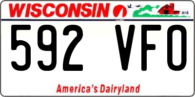 WI license plate 592VFO