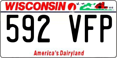 WI license plate 592VFP