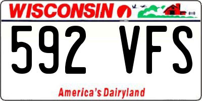 WI license plate 592VFS