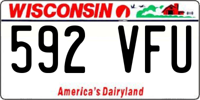 WI license plate 592VFU