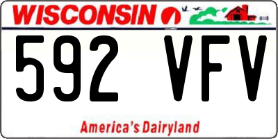 WI license plate 592VFV