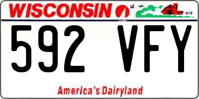 WI license plate 592VFY